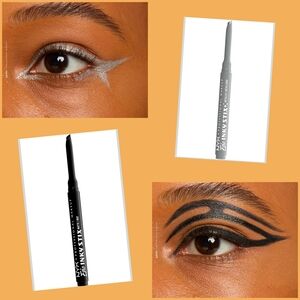NYX Epic Inky Stix Eyeliners : SILVER & BLACK, Mechanical Cream Gel Eyeliners